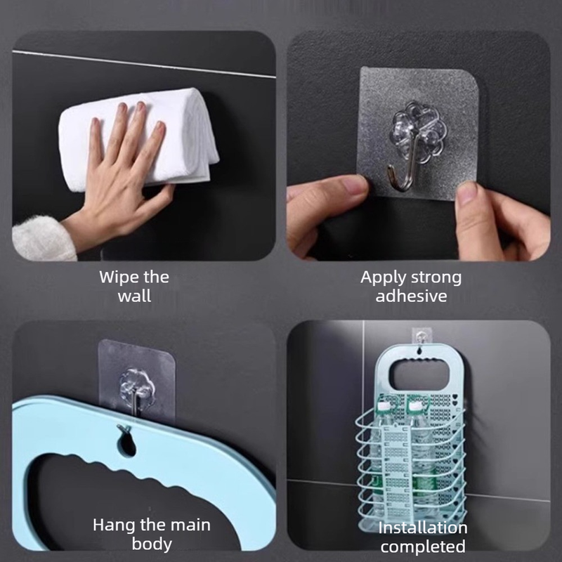 Wall-Mounted Foldable Laundry Basket