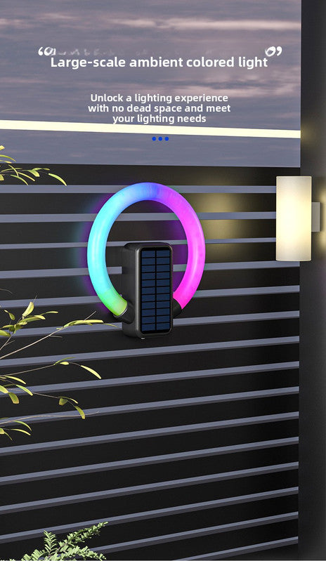 Solar RGB Outdoor Wall Light