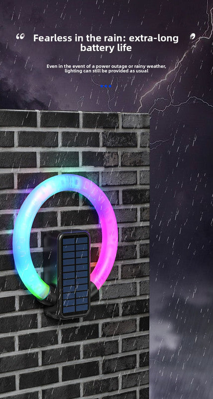 Solar RGB Outdoor Wall Light