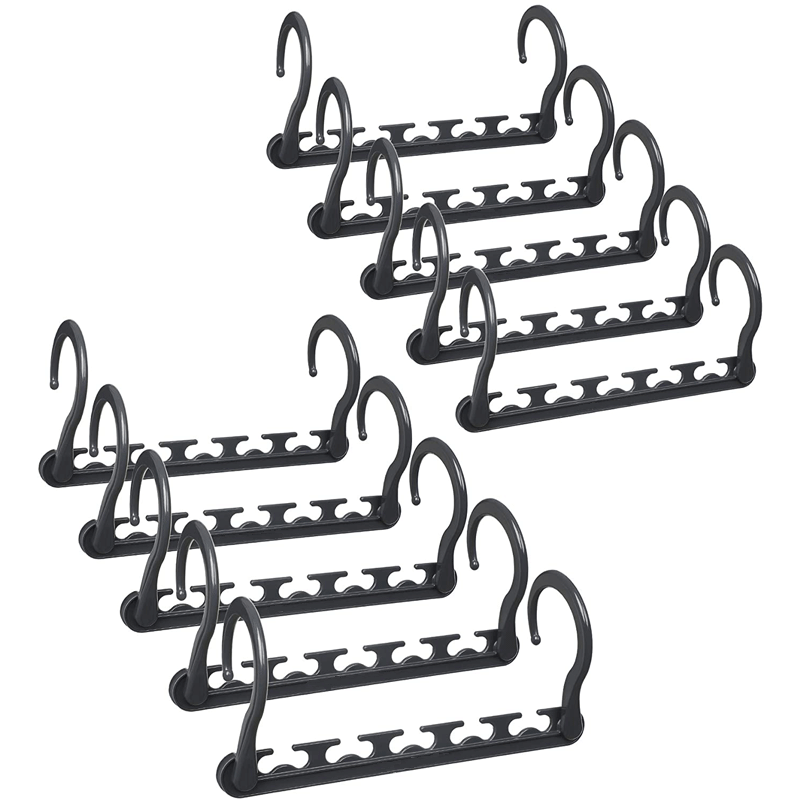10-Pack Space-Saving Rotating Hangers
