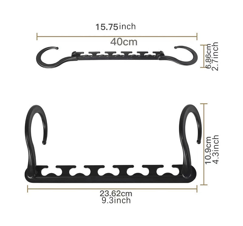 10-Pack Space-Saving Rotating Hangers