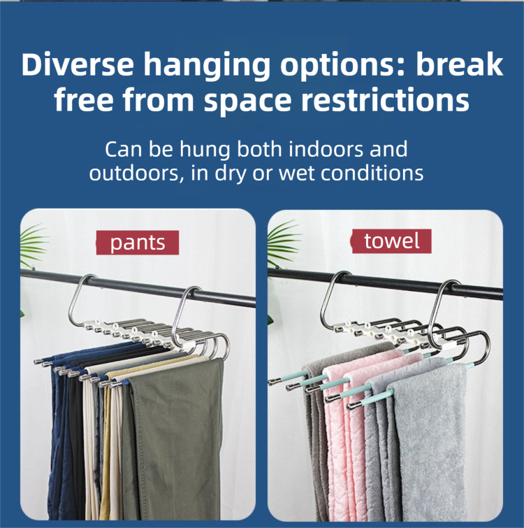 9-Layer Foldable Pants Hanger
