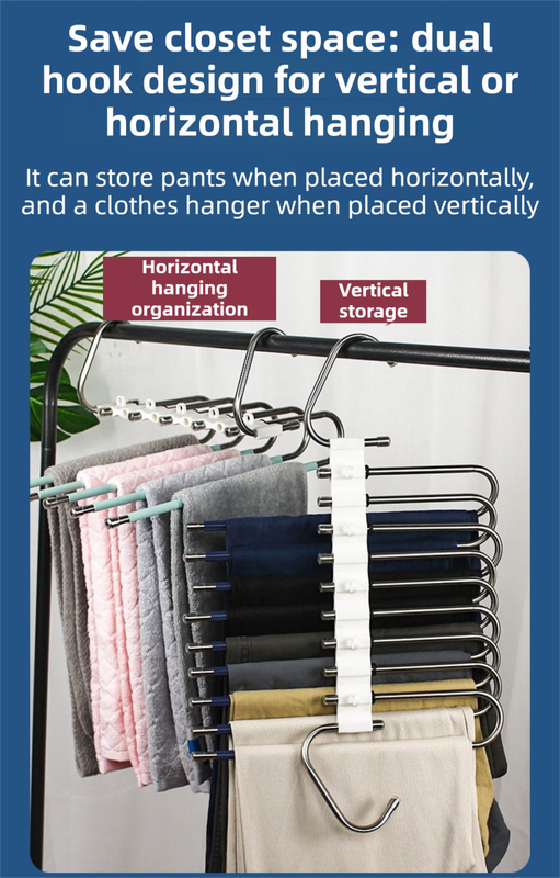 9-Layer Foldable Pants Hanger
